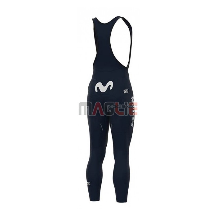 Maglia Movistar Manica Lunga 2020 Blu